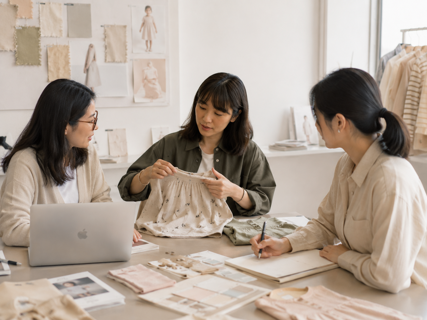 Chinese kidswear team contact scene